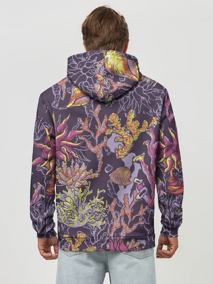 Худи мужской база хлопок / Кораллы