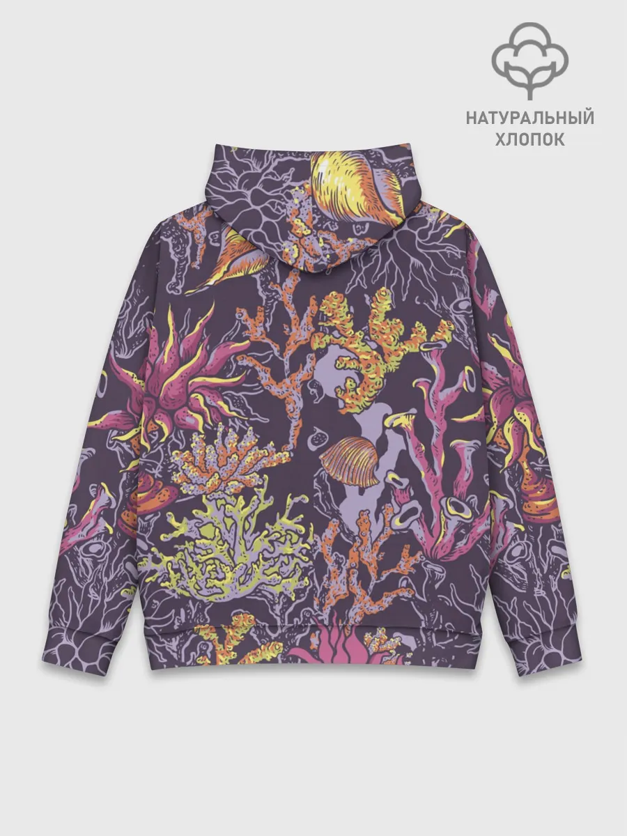 Худи мужской база хлопок / Кораллы