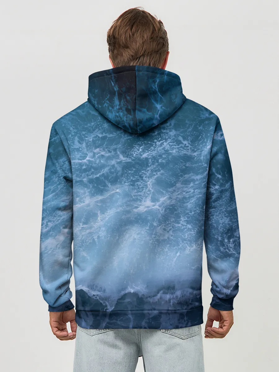 Худи мужской база хлопок / океан