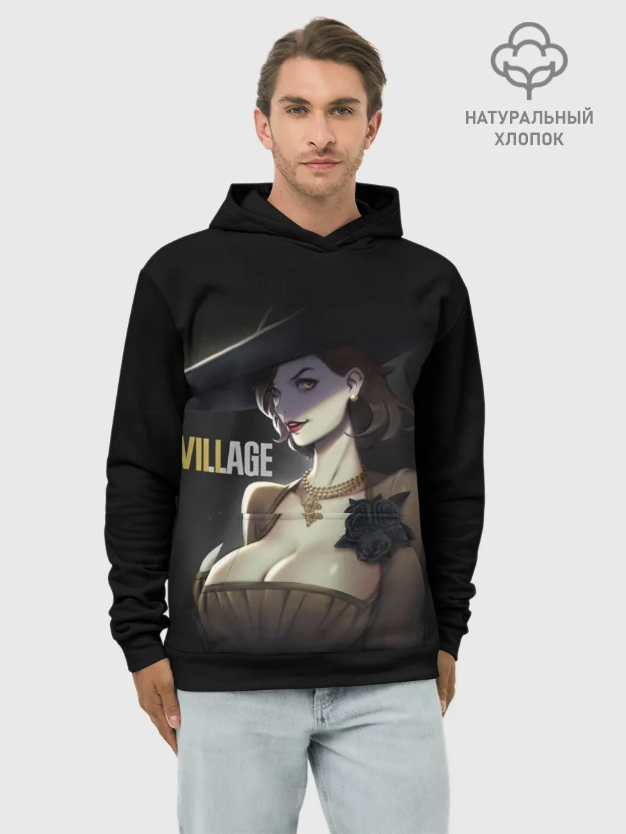 Худи мужской база хлопок / Resident Evil Village Вампирша