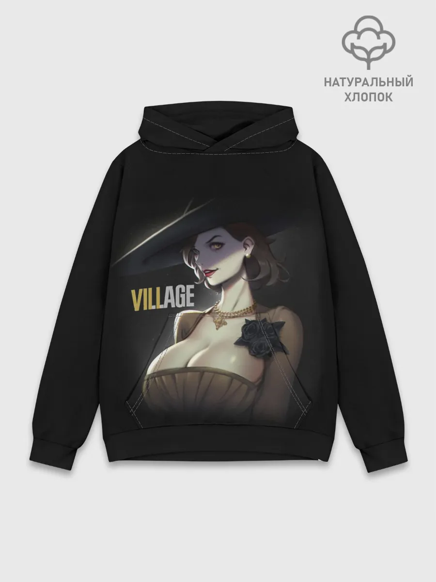 Худи мужской база хлопок / Resident Evil Village Вампирша