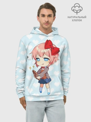 Худи мужской база хлопок / Chibi Sayori