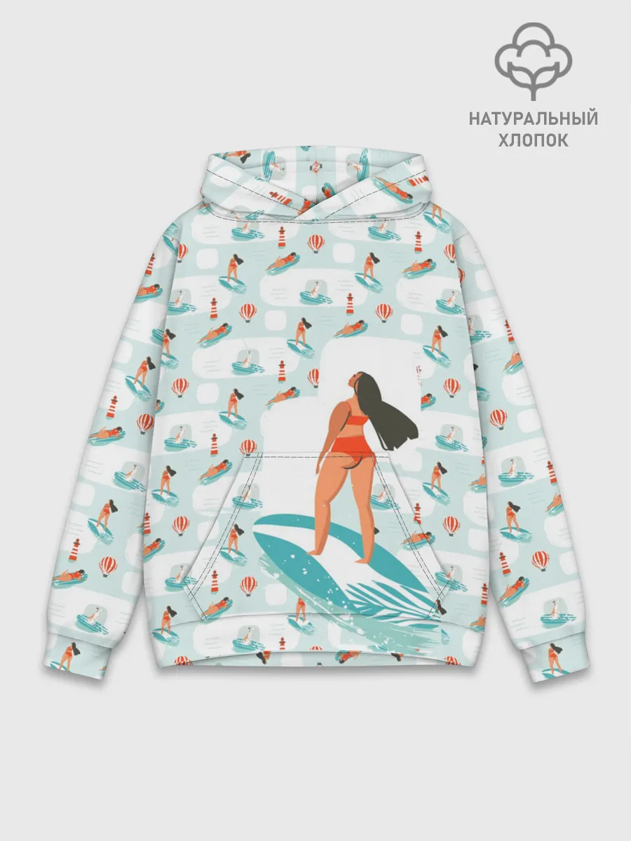 Худи мужской база хлопок / Серфингистка