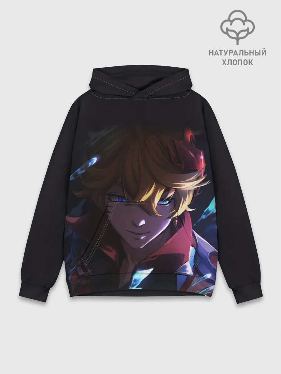 Худи мужской база хлопок / ТАРТАЛЬЯ - GENSHIN IMPACT