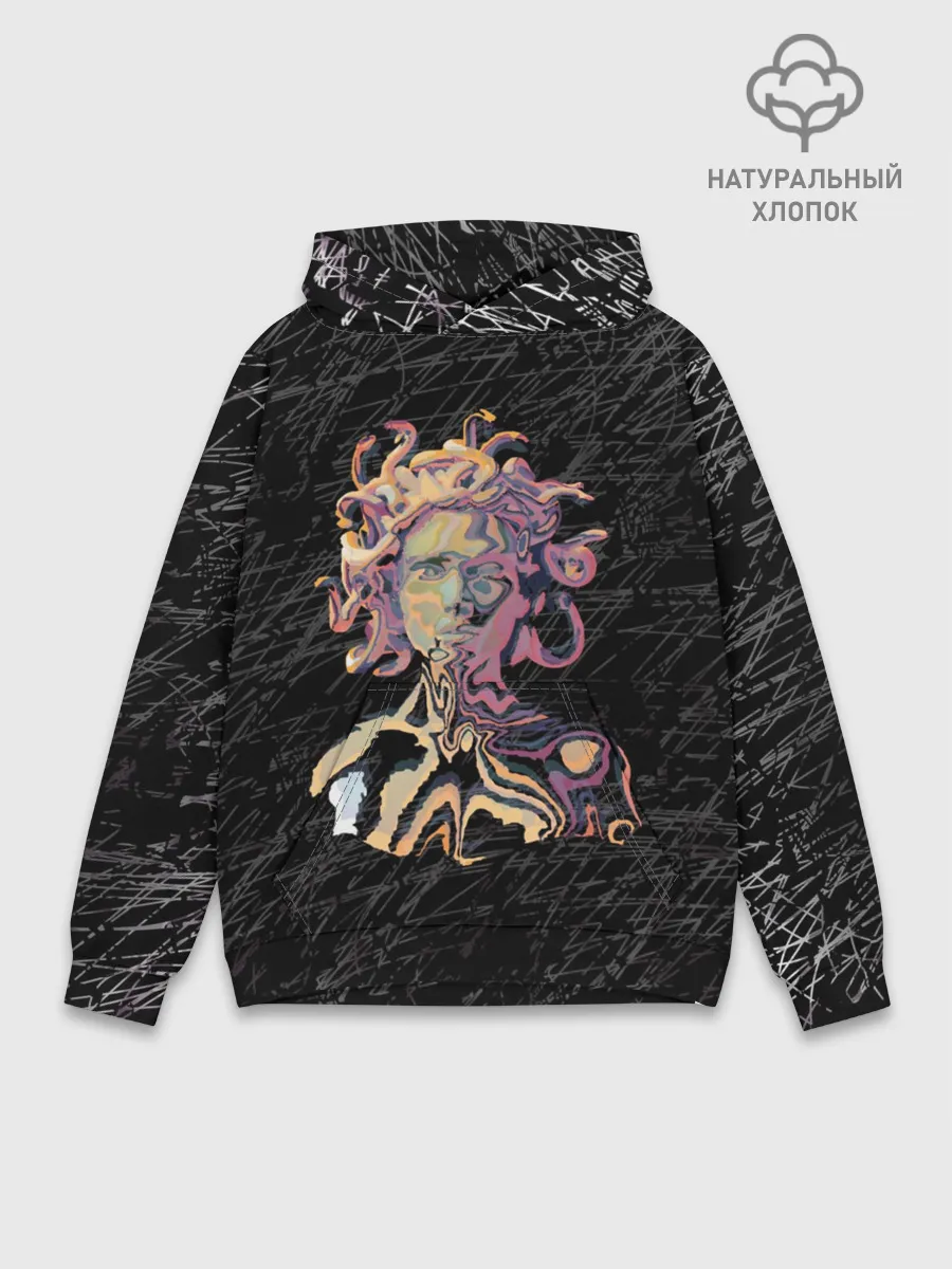 Худи мужской база хлопок / Горгона YES