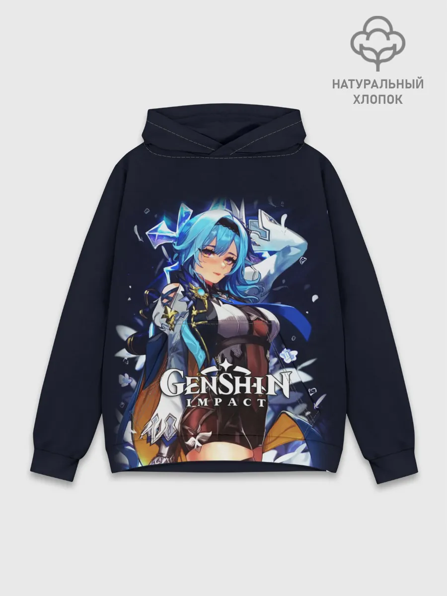 Худи мужской база хлопок / Eula / Genshin Impact