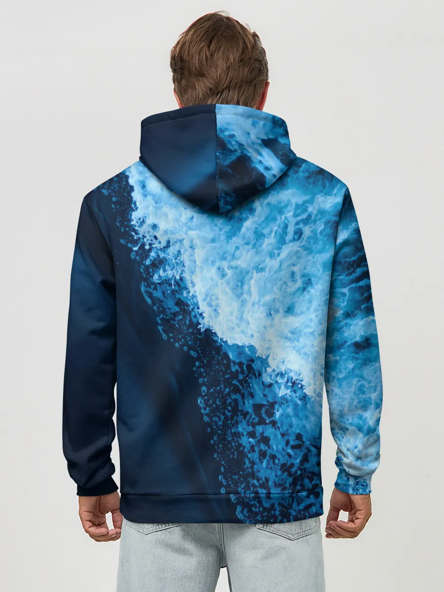 Худи мужской база хлопок / море