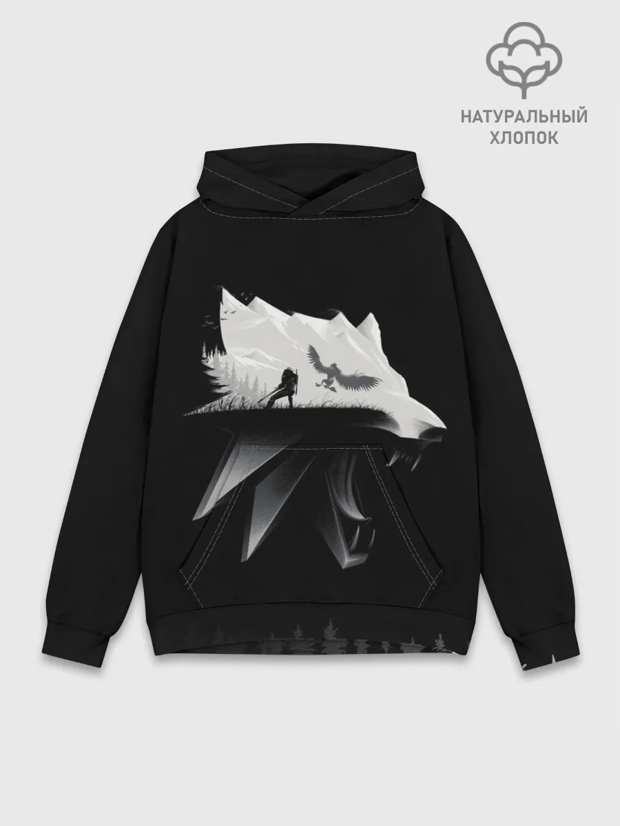 Худи мужской база хлопок / Геральт на охоте