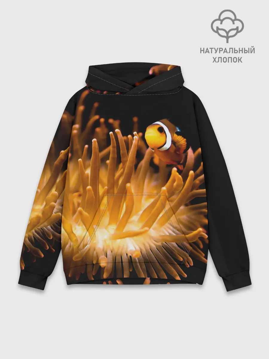 Худи мужской база хлопок / Клоуны в актинии