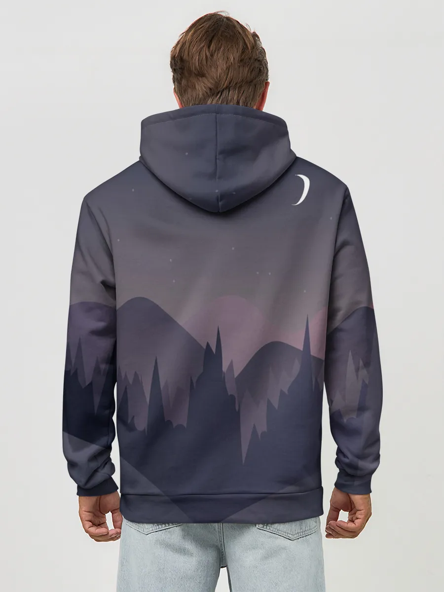 Худи мужской база хлопок / night forest