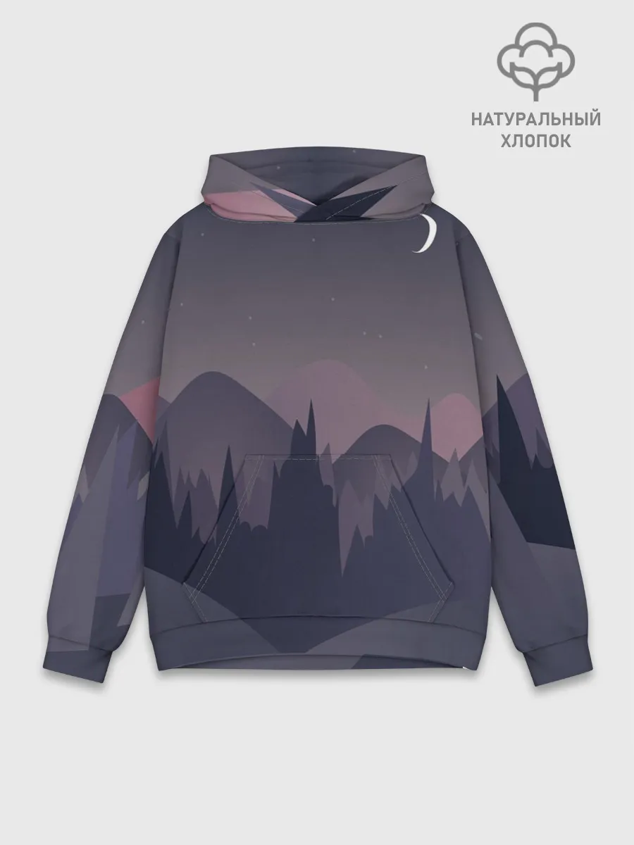 Худи мужской база хлопок / night forest