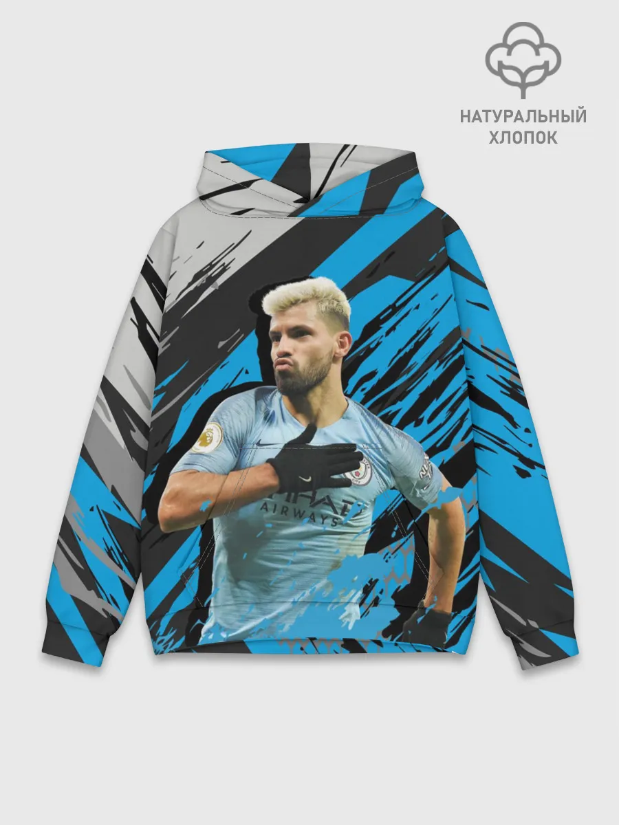 Худи мужской база хлопок / Серхио Агуэро