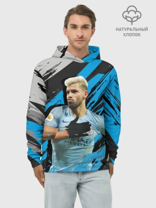 Худи мужской база хлопок / Серхио Агуэро