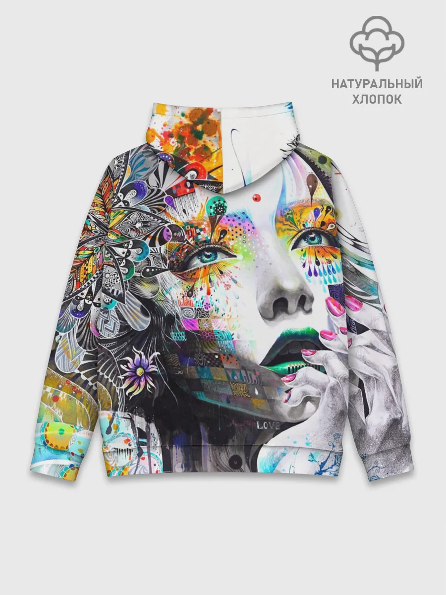 Худи мужской база хлопок / Абстрактная