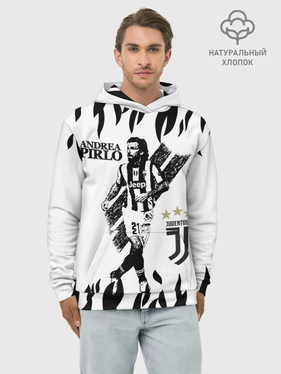 Худи мужской база хлопок / Андреа Пирло/Andrea Pirlo