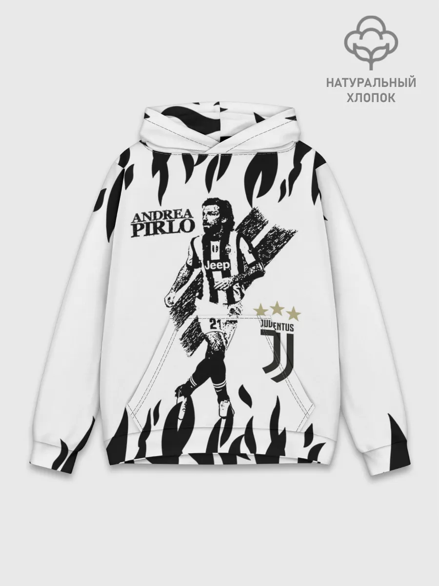 Худи мужской база хлопок / Андреа Пирло/Andrea Pirlo