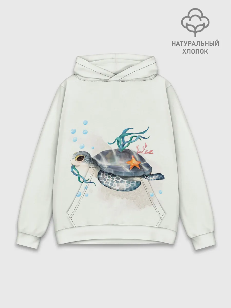 Худи мужской база хлопок / черепашка