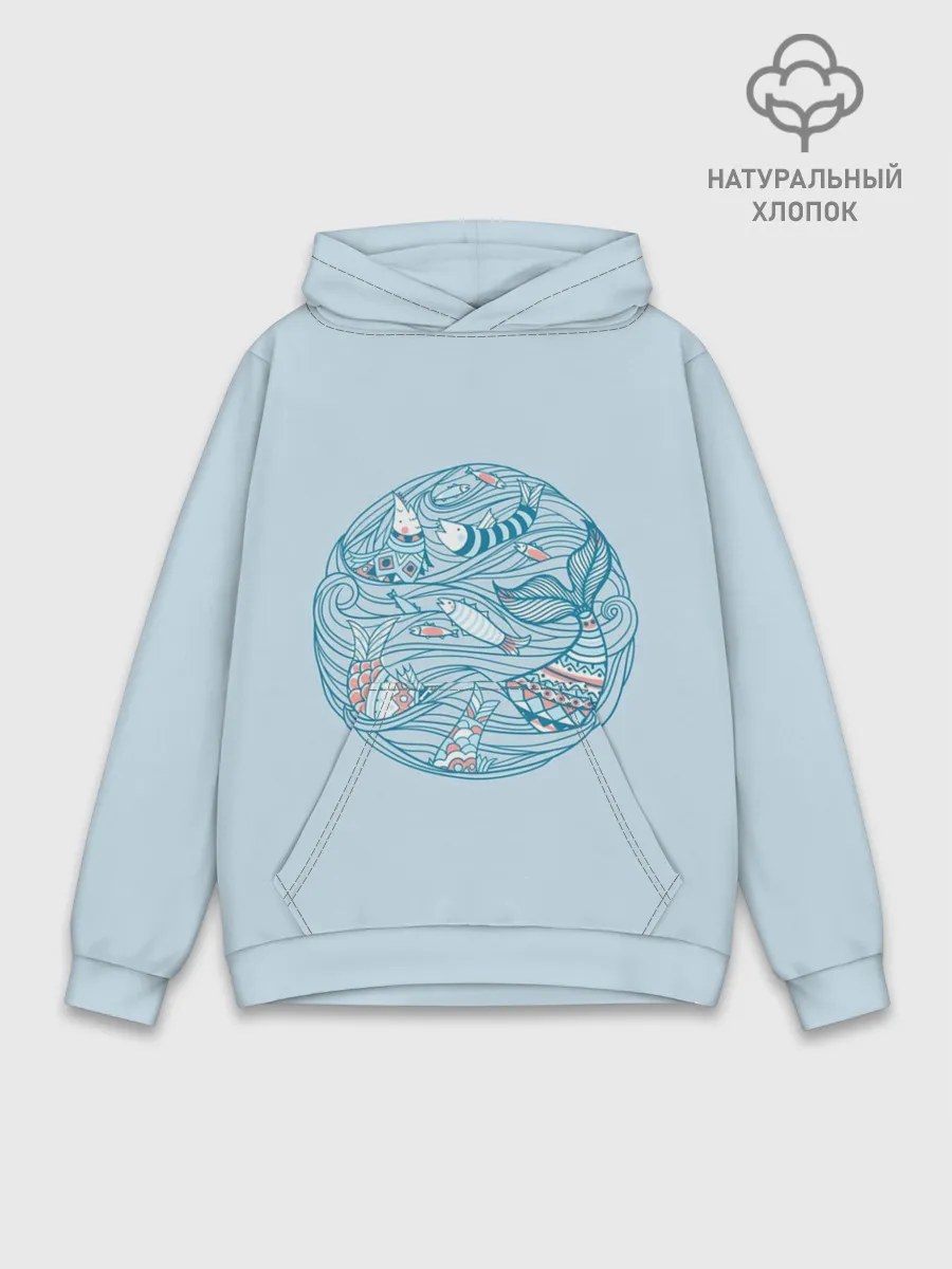 Худи мужской база хлопок / Sea Circle