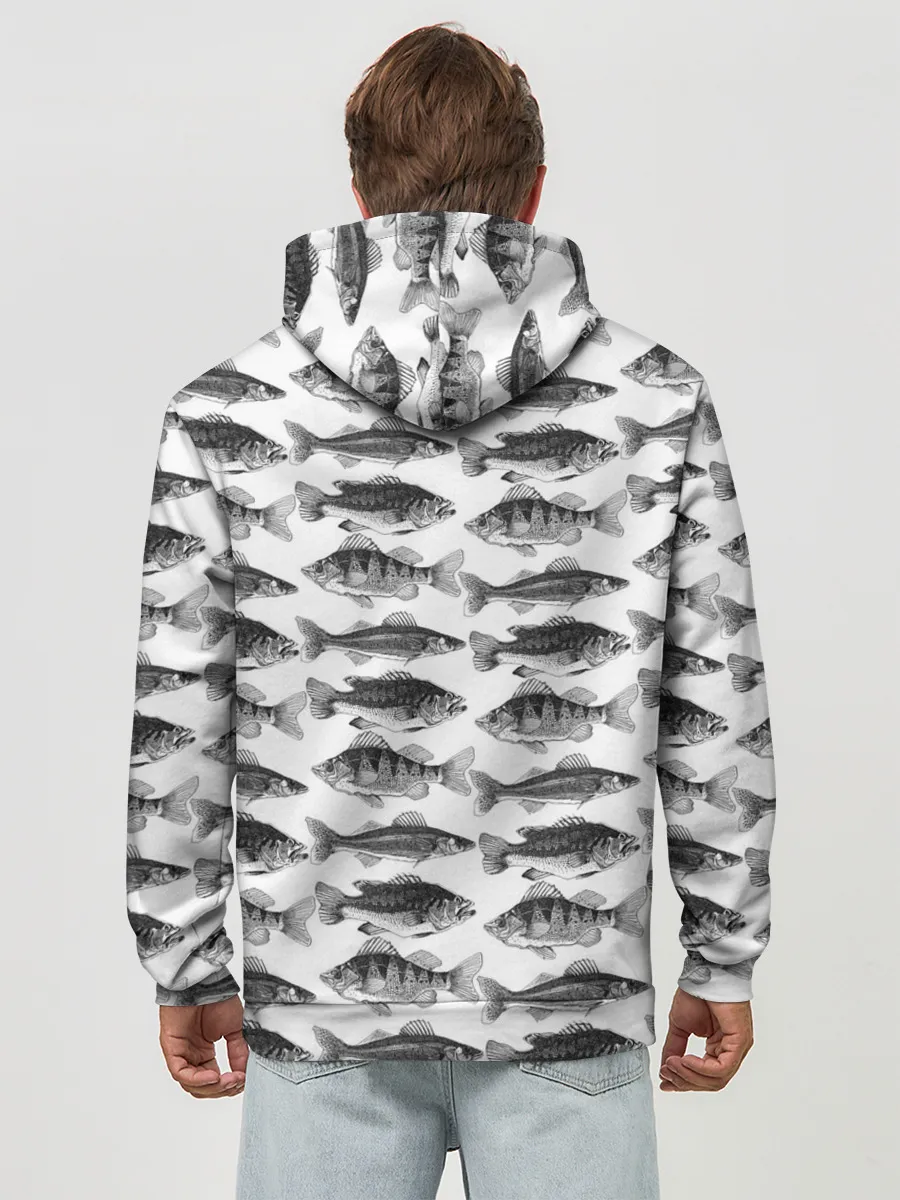 Худи мужской база хлопок / рыбки