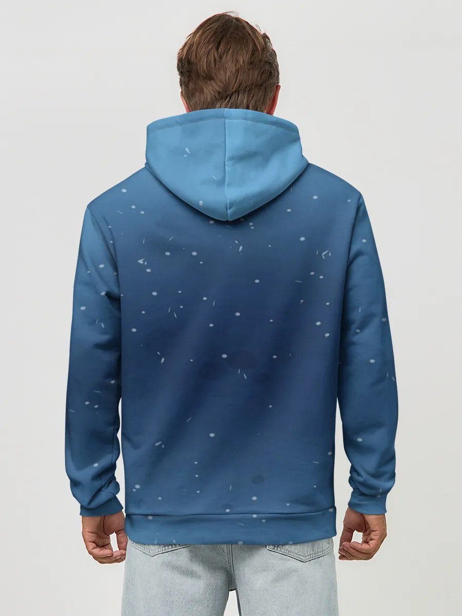 Худи мужской база хлопок / Два дельфина