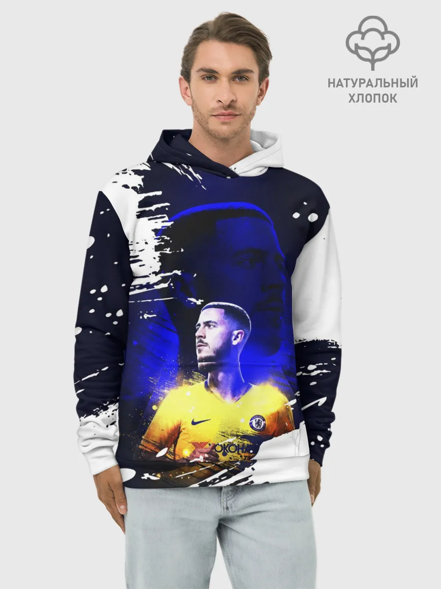 Худи мужской база хлопок / ЭДЕН АЗАР / EDEN HAZARD