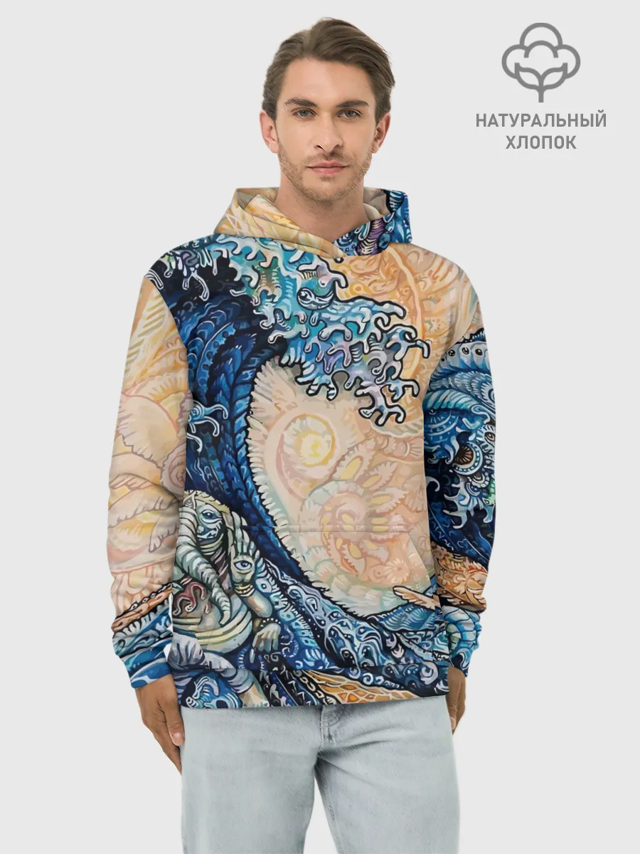 Худи мужской база хлопок / Indian Ocean psychedelics