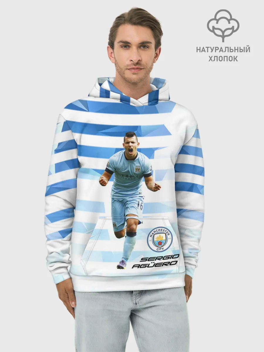 Худи мужской база хлопок / Серхио Aгуэро