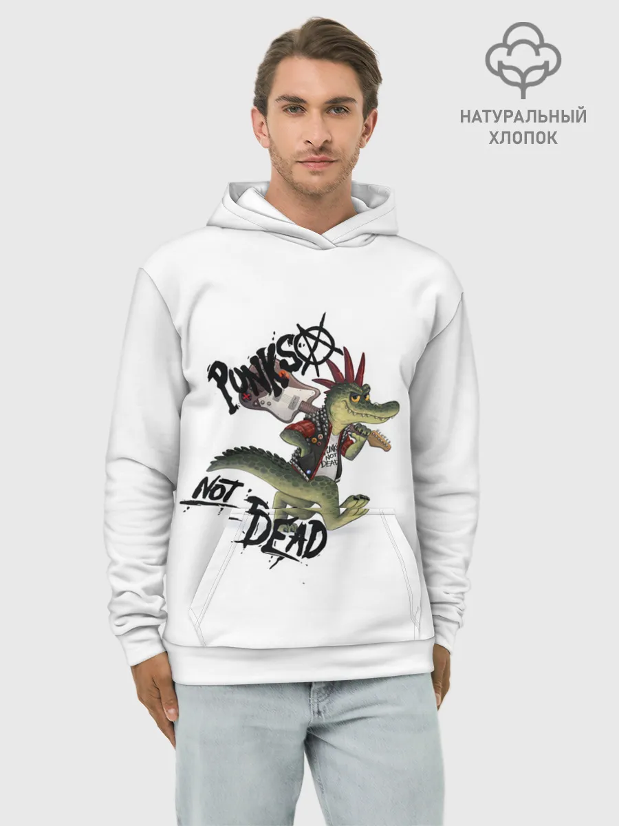 Худи мужской база хлопок / Крокодил панк