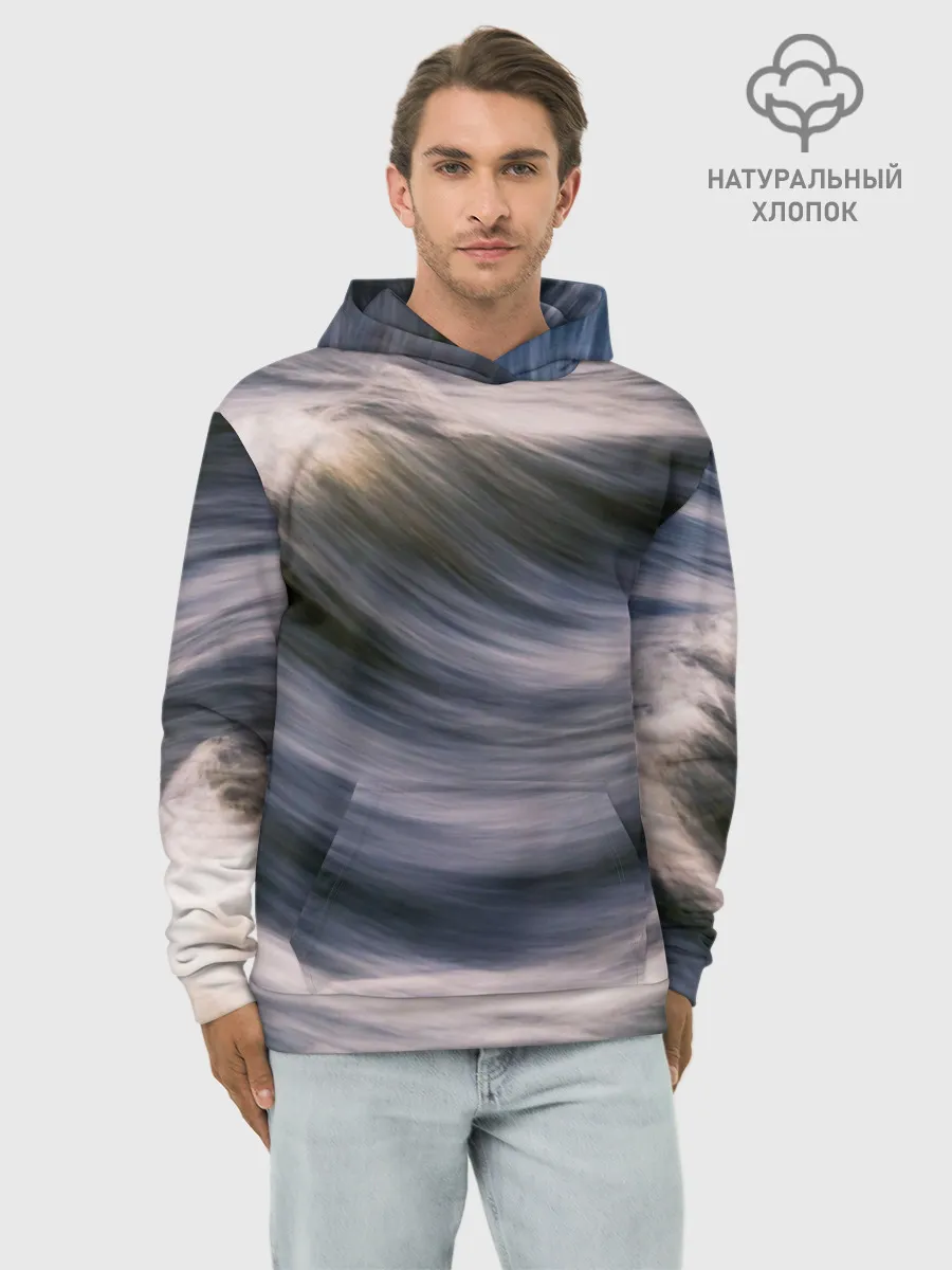 Худи мужской база хлопок / Море волнуется