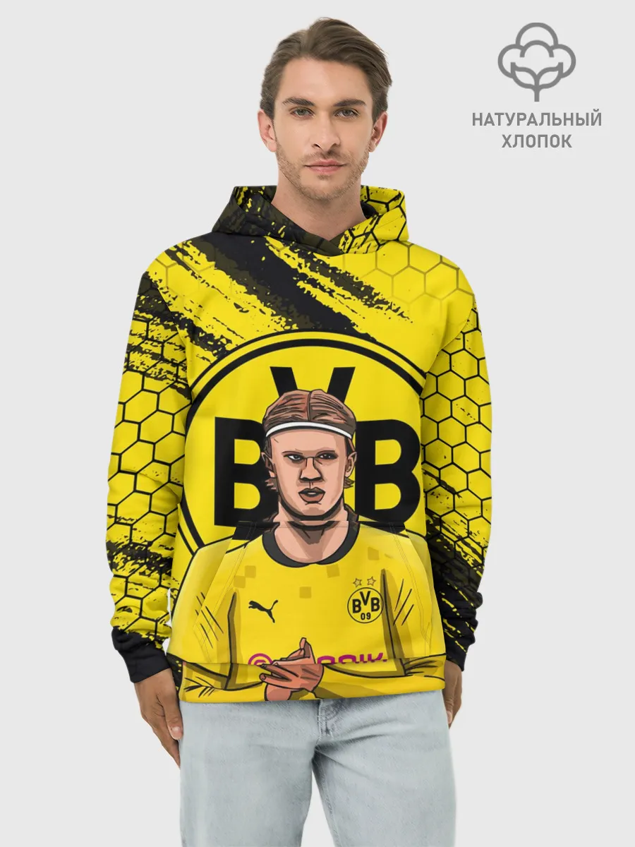 Худи мужской база хлопок / ЭРЛИНГ ХОЛАНД / ERLING HAALAND