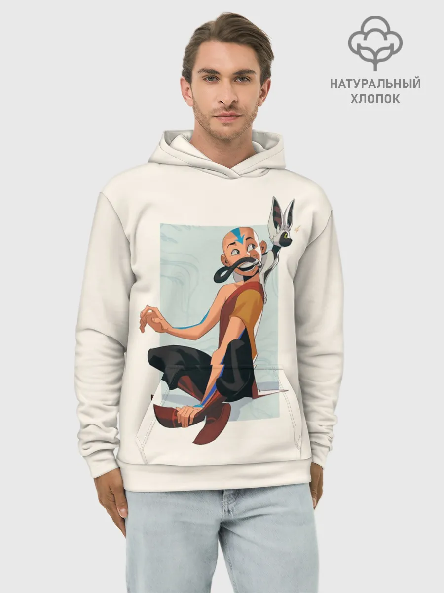 Худи мужской база хлопок / Aang avatar
