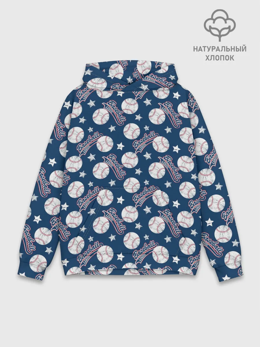 Худи мужской база хлопок / Baseball
