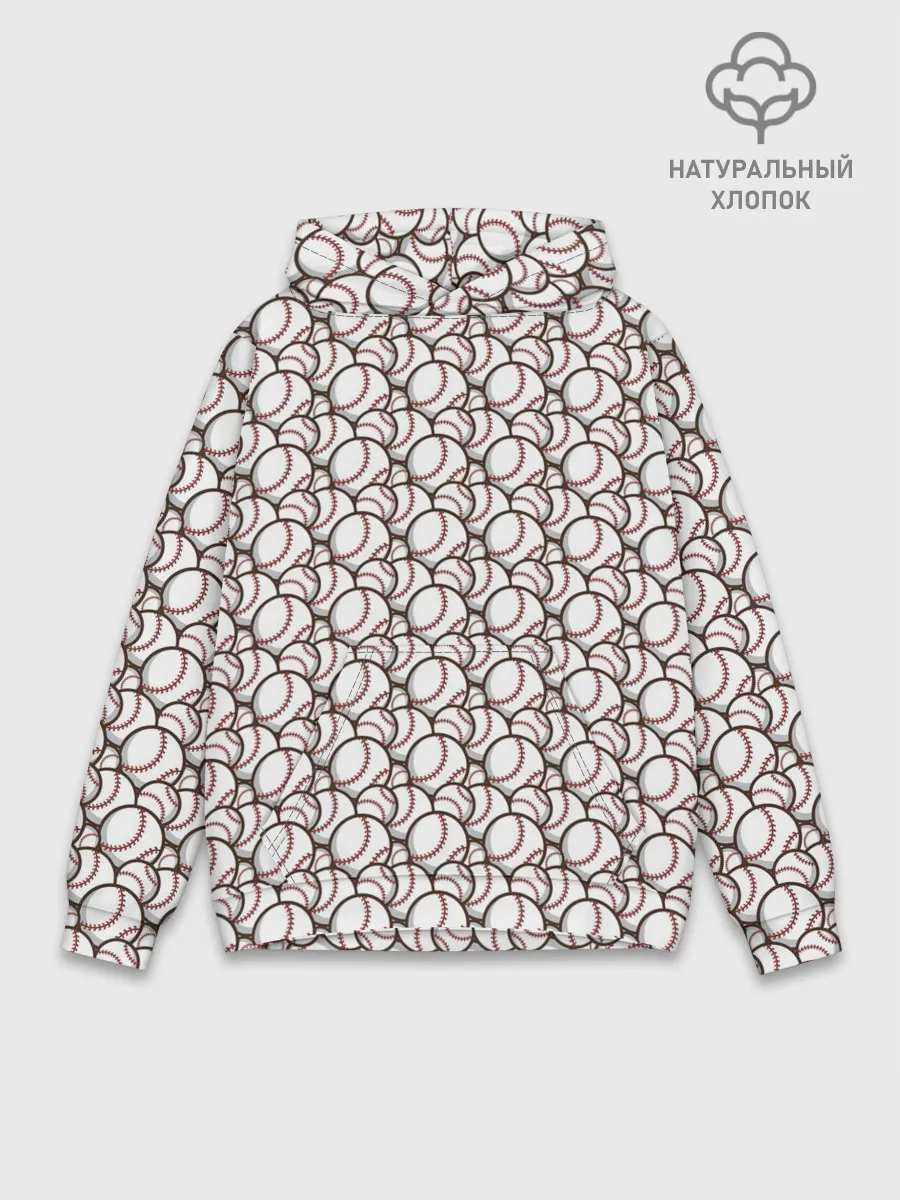 Худи мужской база хлопок / Бейсбольные Мячи
