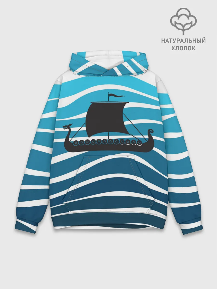 Худи мужской база хлопок / Корабль