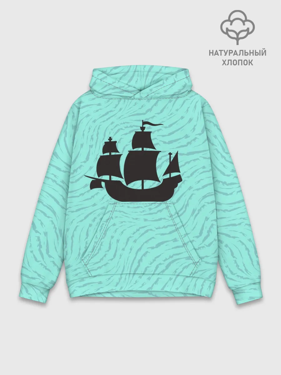 Худи мужской база хлопок / Корабль