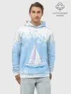 Худи мужской база хлопок / ОДИНОКАЯ ЛОДКА | SAILBOAT