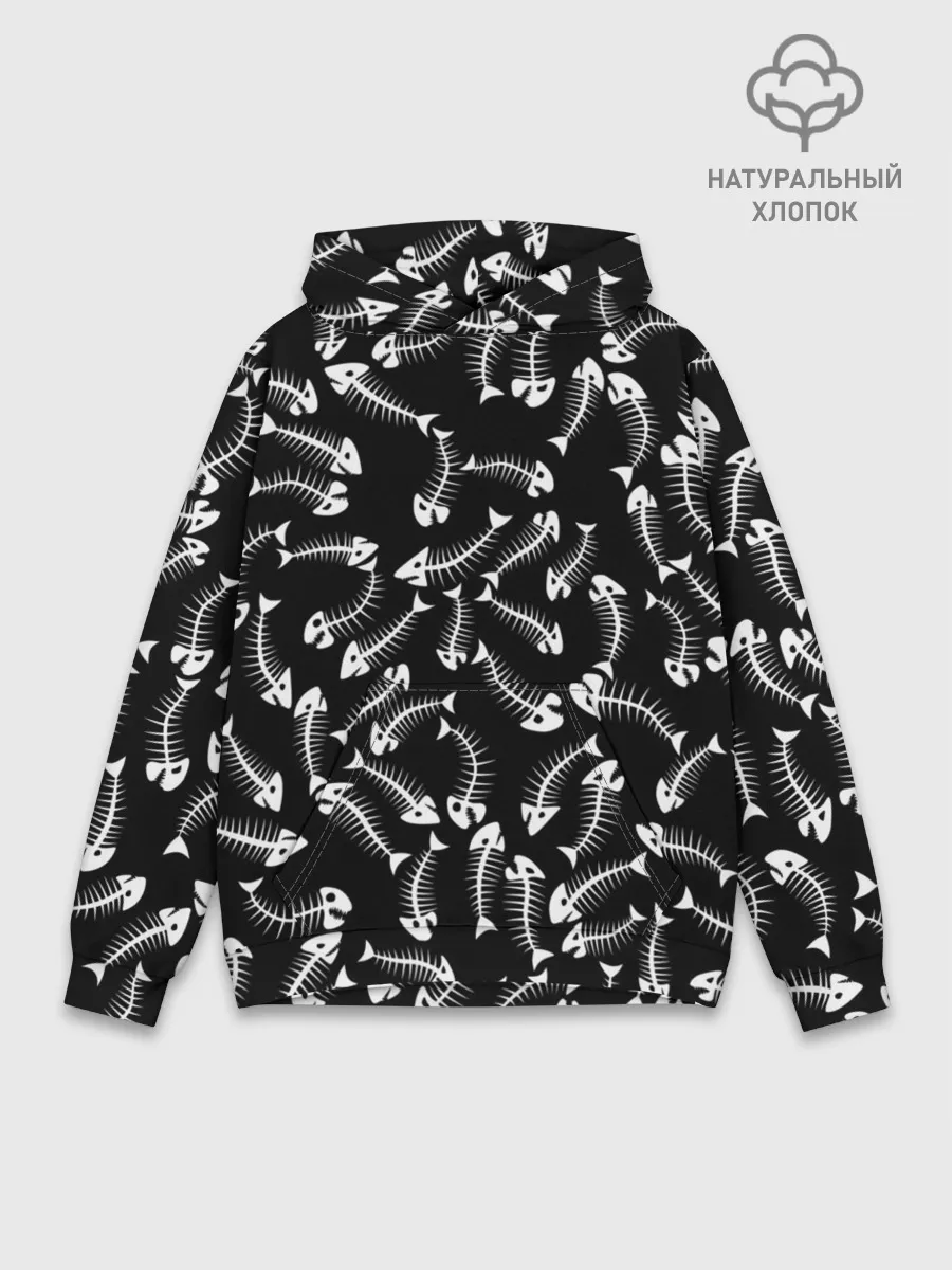 Худи мужской база хлопок / Fishbones