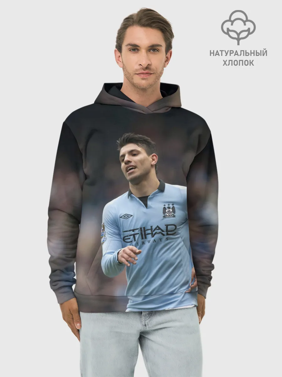 Худи мужской база хлопок / Серхио Агуэро