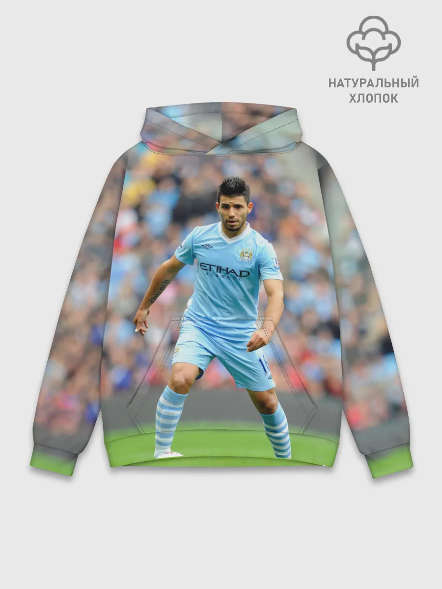 Худи мужской база хлопок / Серхио Агуэро