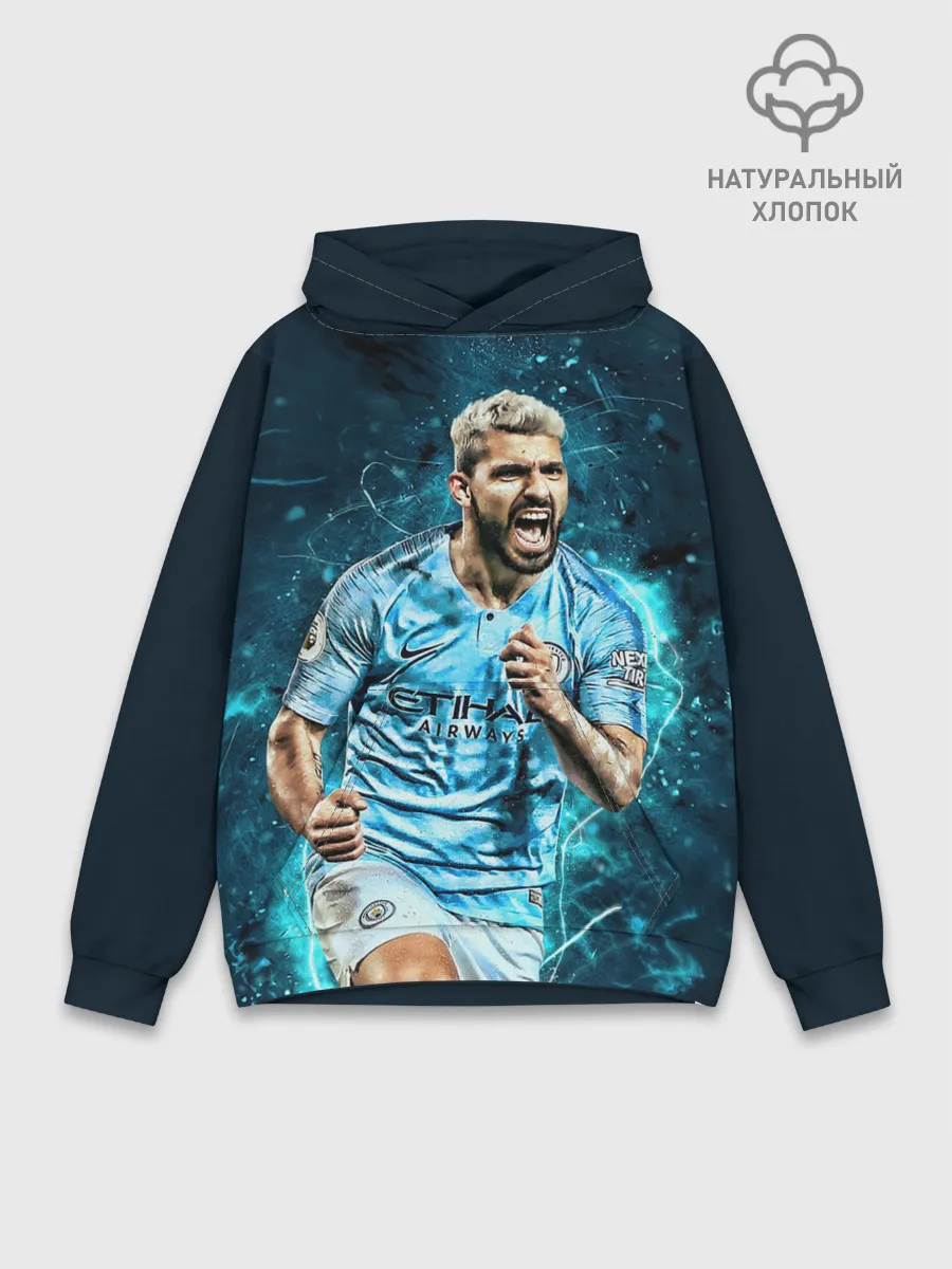 Худи мужской база хлопок / Серхио Агуэро