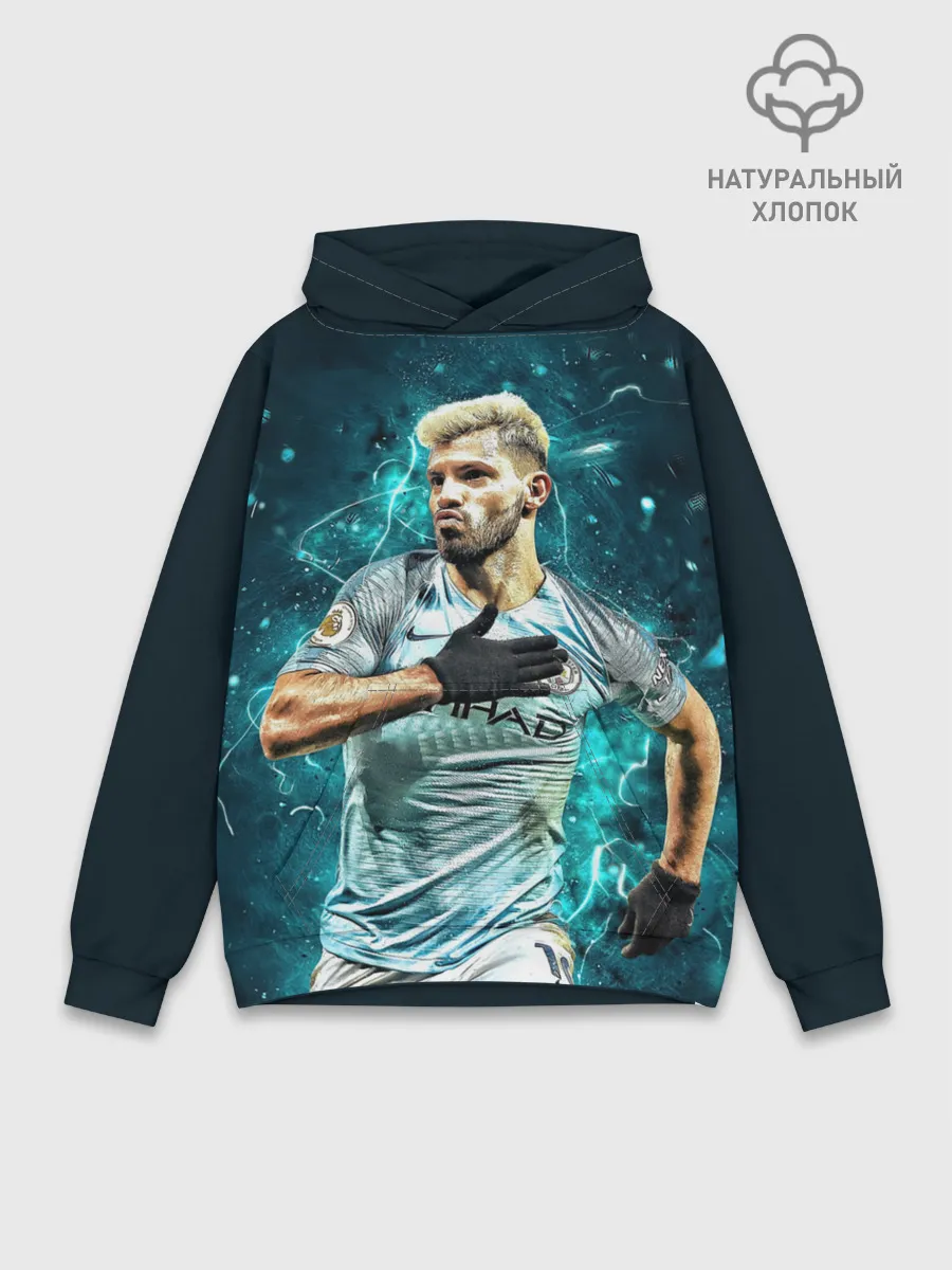 Худи мужской база хлопок / Серхио Агуэро