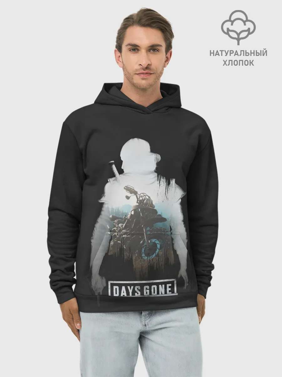 Худи мужской база хлопок / Days gone силуэт Дикона