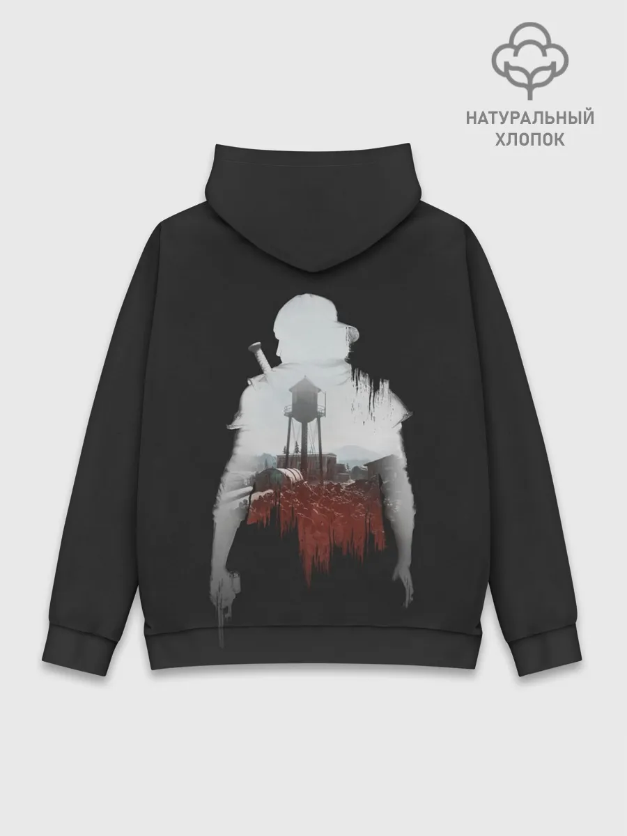 Худи мужской база хлопок / Days gone силуэт Дикона
