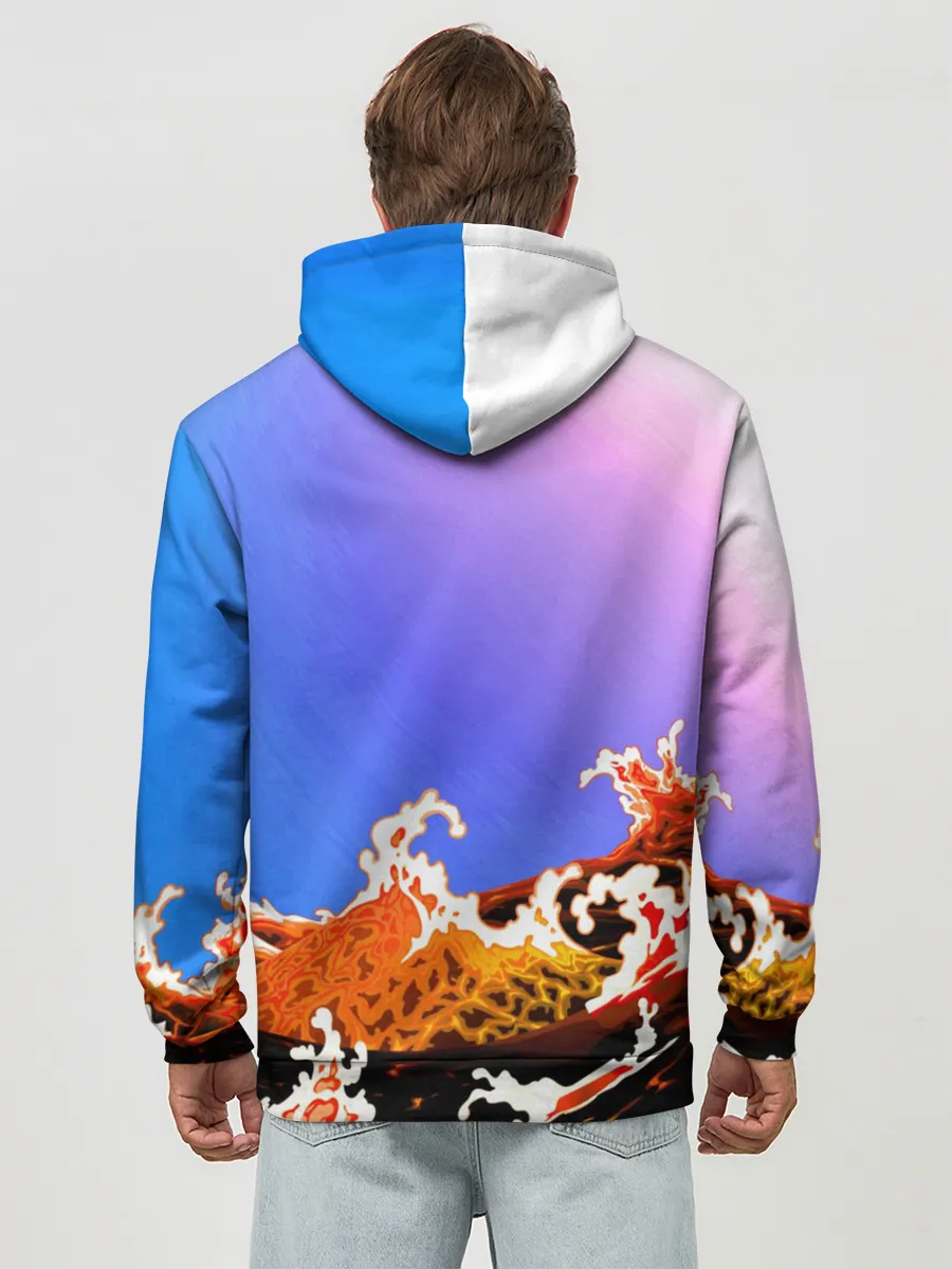 Худи мужской база хлопок / Осьминог в Лаве | Градиент