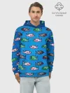 Худи мужской база хлопок / Рыбки