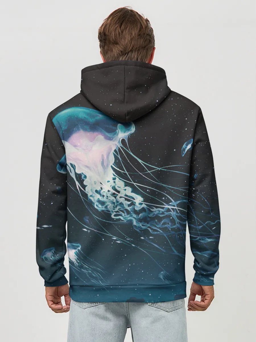 Худи мужской база хлопок / Рисунок медуза