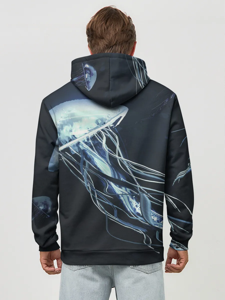 Худи мужской база хлопок / Рисунок медуза