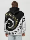 Худи мужской база хлопок / МУЗЫКАЛЬНЫЙ УЗОР