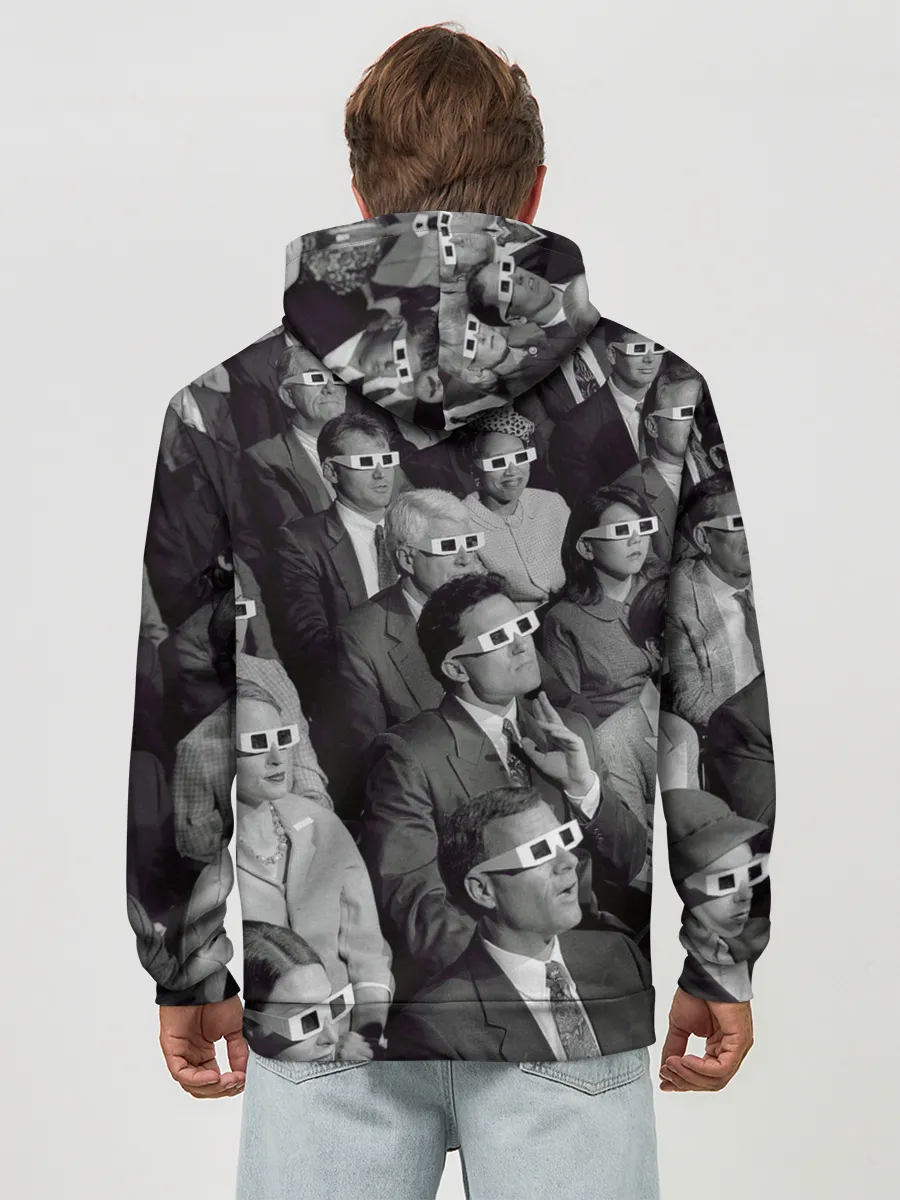 Худи мужской база хлопок / Люди смотрят фильм в 3d очках