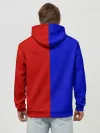 Худи мужской база хлопок / Красно-синий